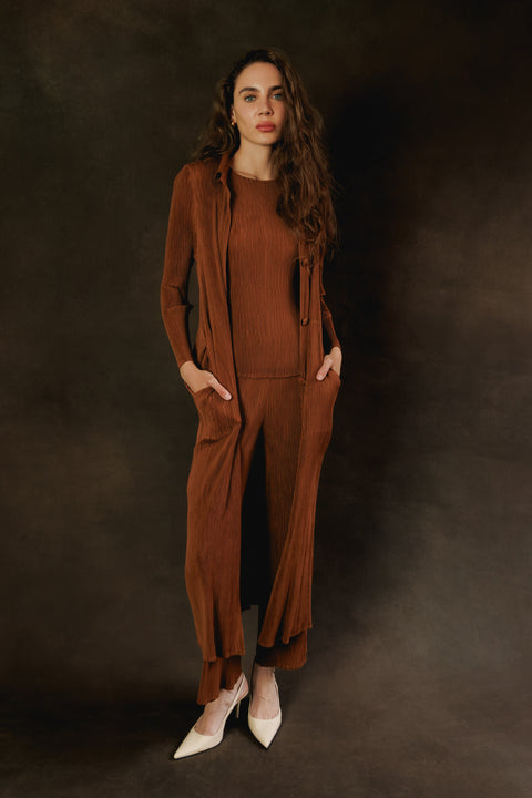 Essential Pleated Dress Cardigan