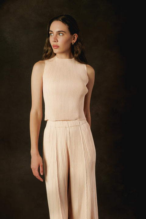 Micro Pleated Top