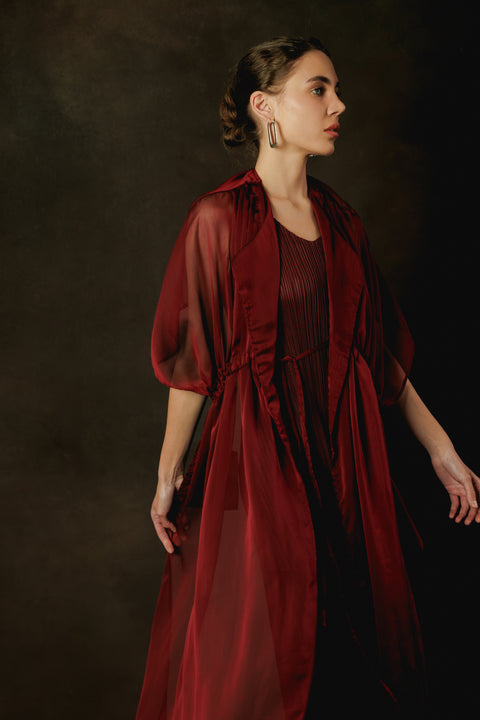 Draped Chiffon Robe