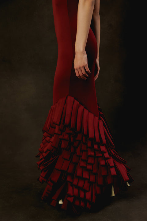 Sculpted Fringe Dress