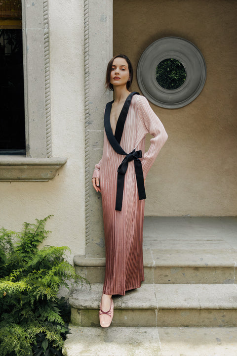 Dégradé Pleated Blazer Dress