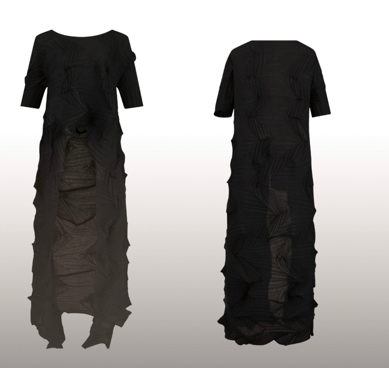 CASCADA – Blusa Capa  Escultural Origami