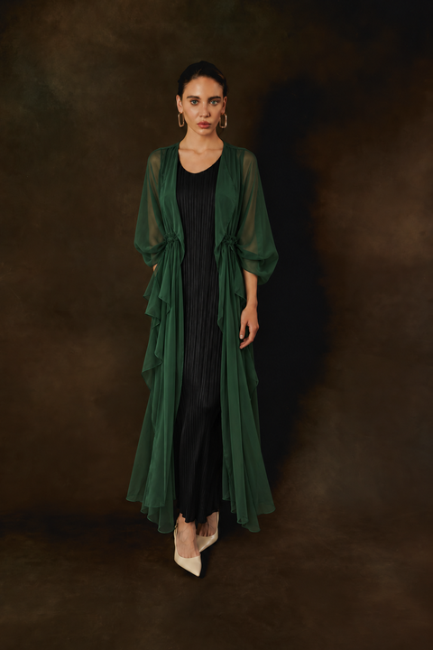 Draped Chiffon Robe