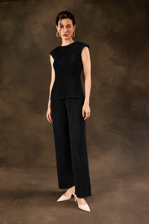 Basic Irregular Pleated Top