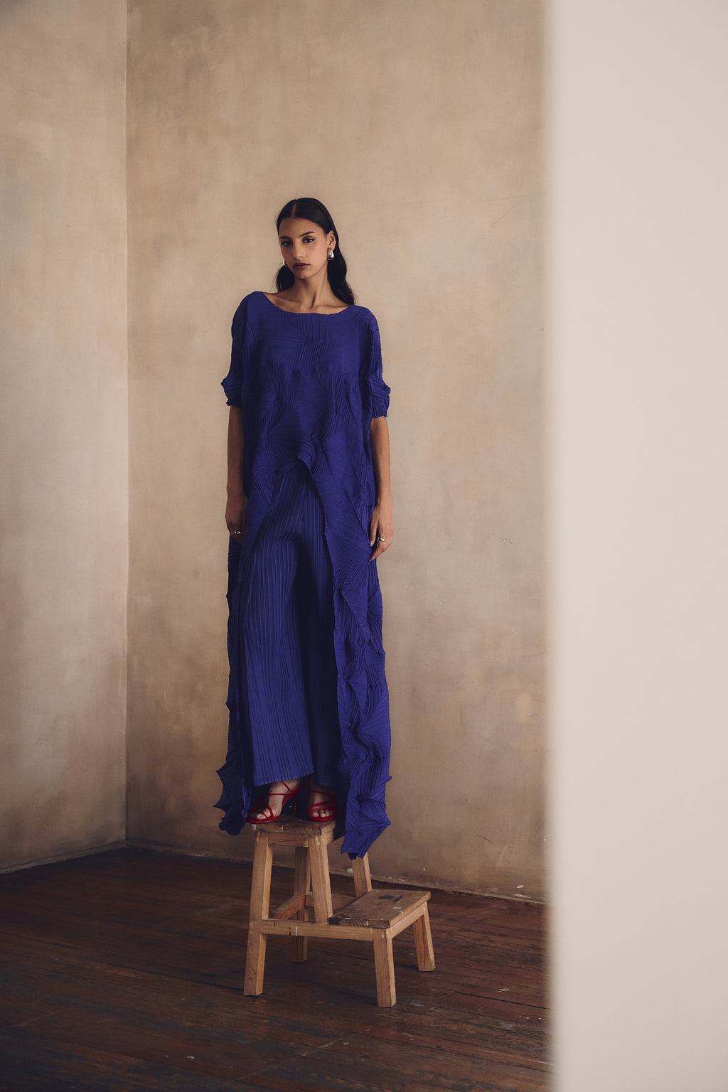 CASCADA – Blusa Capa  Escultural Origami